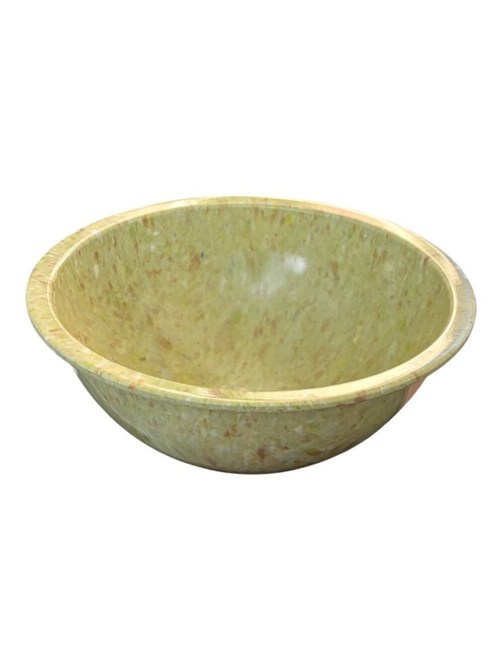VTG Texas Ware #125 Lime Green Confetti Splatter Melamine Mixing Bowl